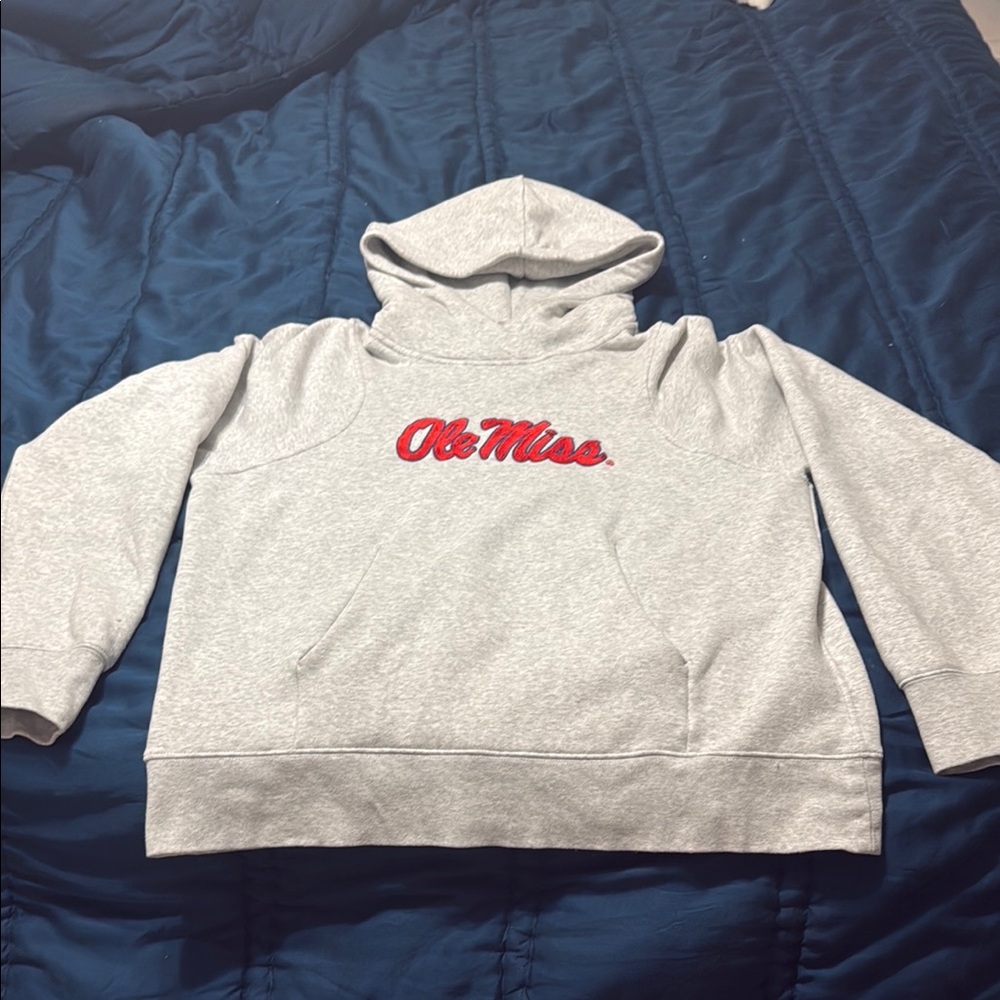 Gray Lululemon Hoodie with Red Ole Miss Logo